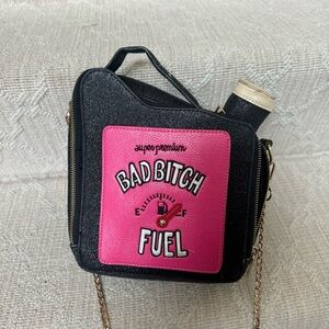 Edgy Pink and Black Crossbody Bag